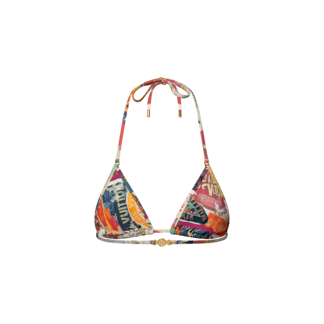 Travel Patch Bikini Top - Luxury Swimwear - Ready to Wear | Women